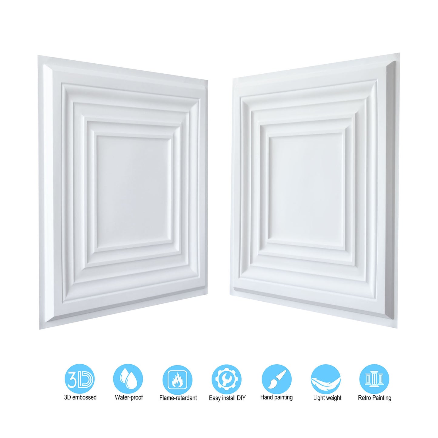 10Pcs 3D Decorative Ceiling Tiles for Trendy Restaurants, Bars and Creative Cafés PL05