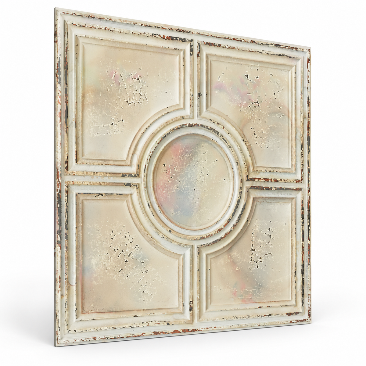 PAINTSDECOR PL37 Distress crack multicolor white ceiling tiles