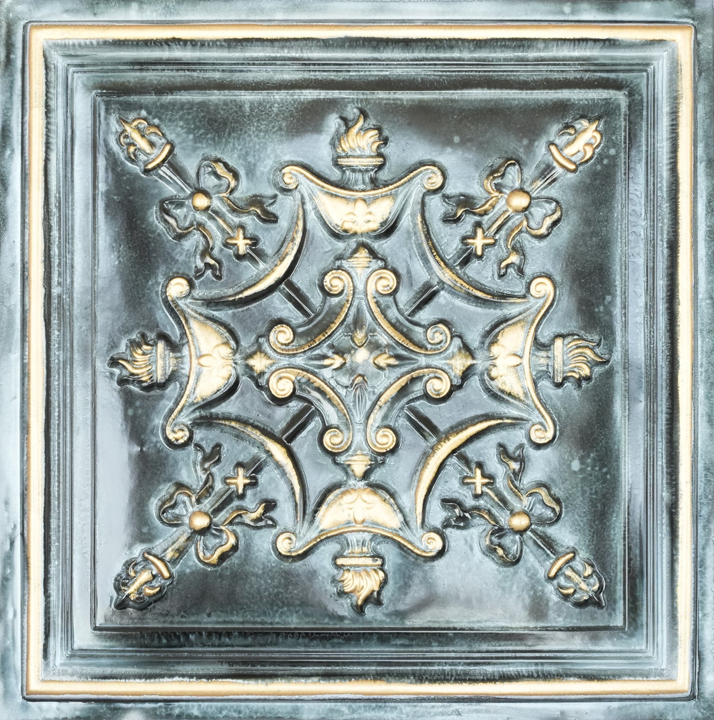 10Pcs Antique Ceiling Tiles for Premium Hotels, Mansions, Villas and Classic Dining Rooms PL07