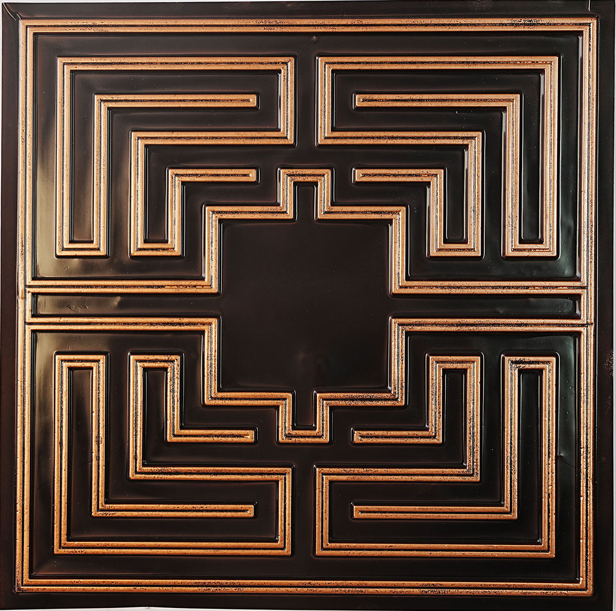 PAINTSDECOR PL25 Traditional copper PVC ceiling tile product detail
