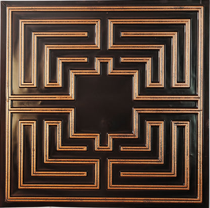 PAINTSDECOR PL25 Traditional copper PVC ceiling tile product detail