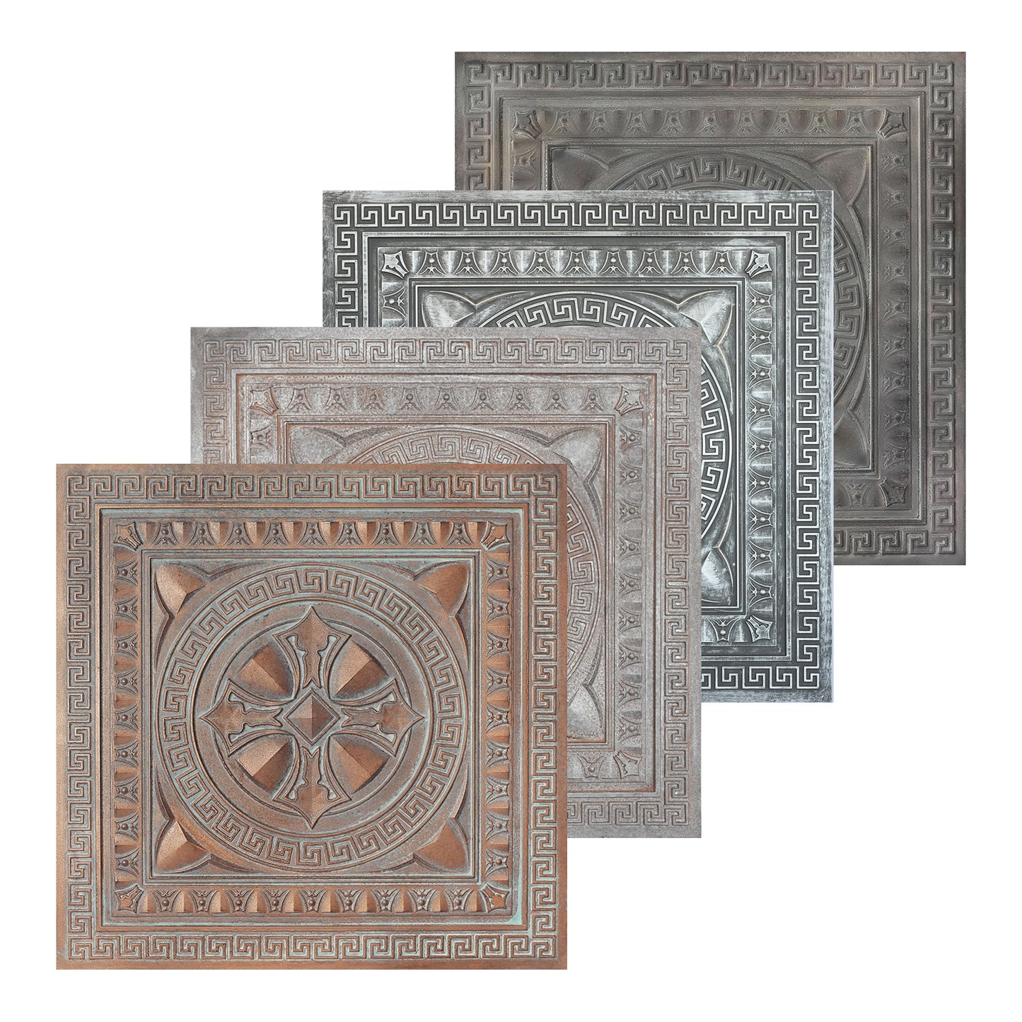 10pcs Retro-Style Tin Ceiling Tiles for Unique Restaurants, Bars and Boutique Stores PL01
