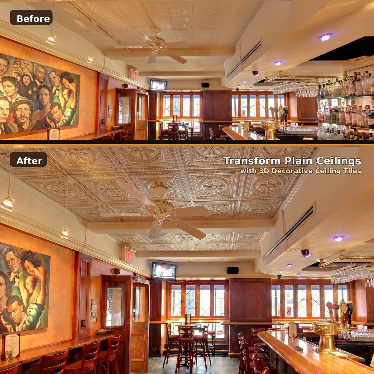 PAINTSDECOR PL01 Aged White ceiling tile PL01 AW S.jpg