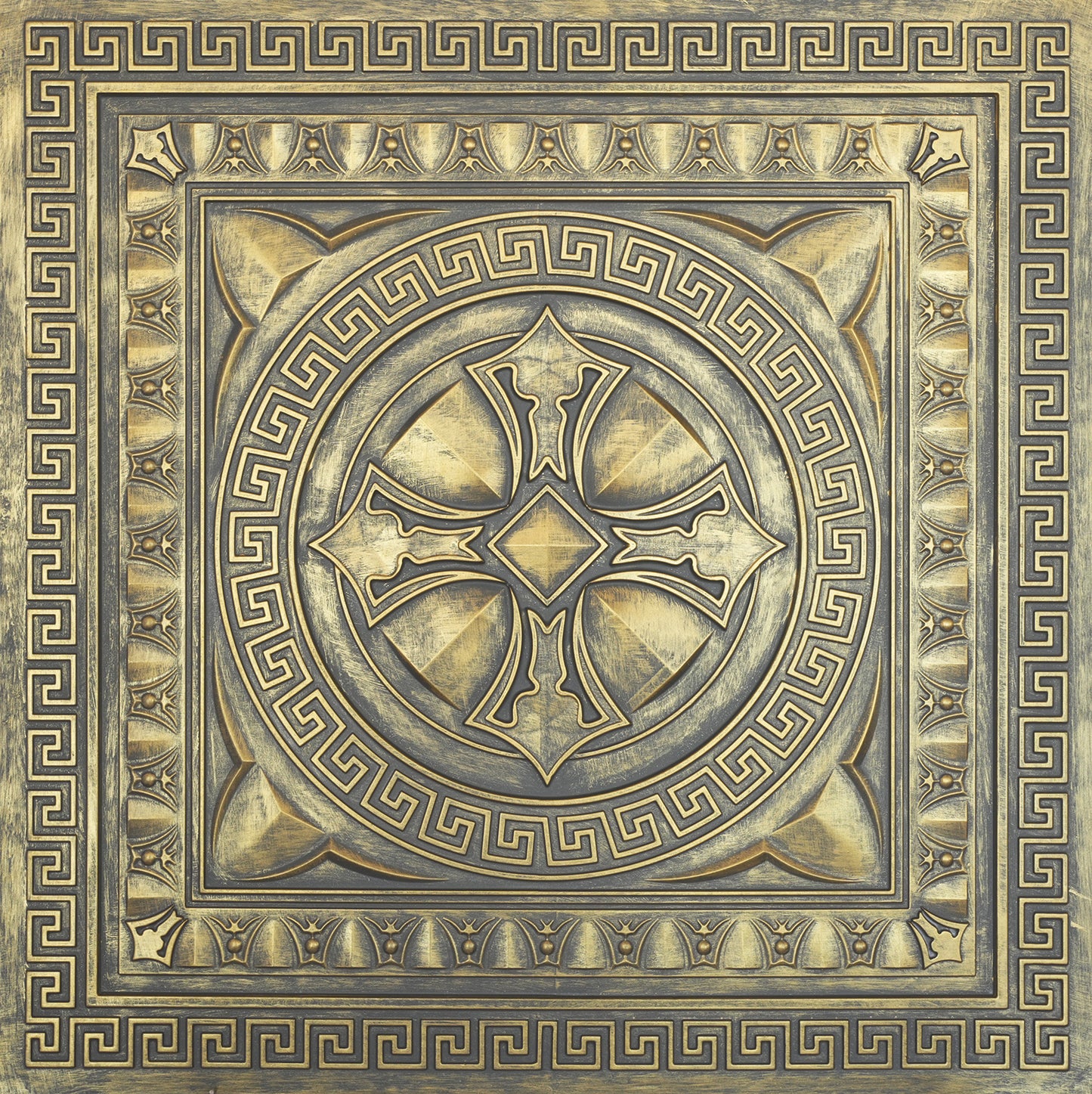 10Pcs Faux Metal Ceiling Tiles for Stylish Kitchens, Bedrooms and Interior Renovation PL01