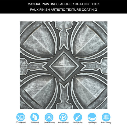 10pcs Retro-Style Tin Ceiling Tiles for Unique Restaurants, Bars and Boutique Stores PL01