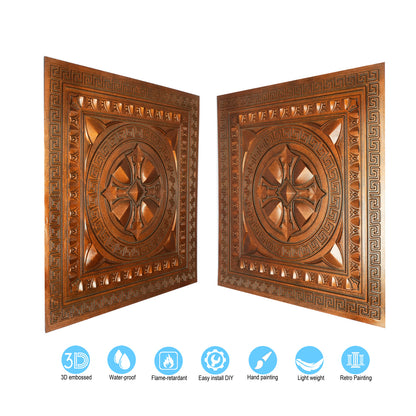 10Pcs Artistic Tin Panels for Craft Workshops, Museums and Cultural Display Rooms PL01