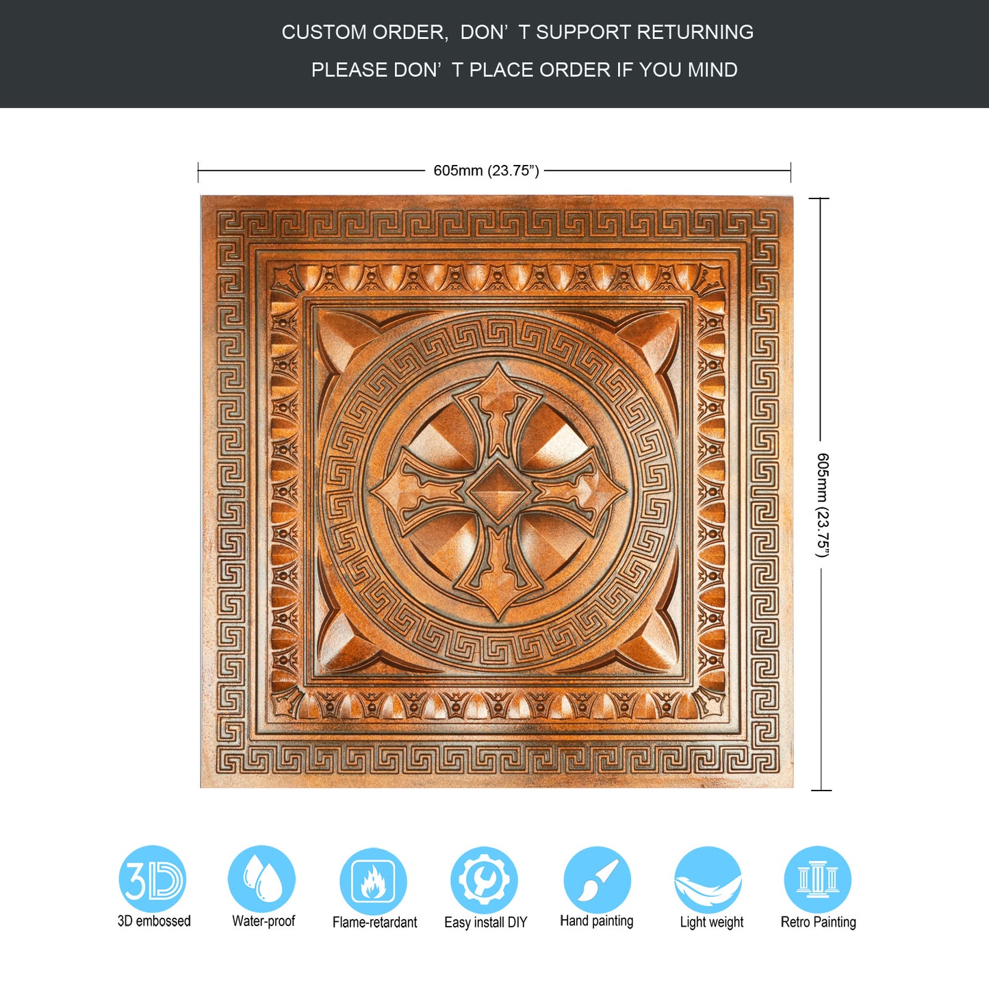 10Pcs Artistic Tin Panels for Craft Workshops, Museums and Cultural Display Rooms PL01