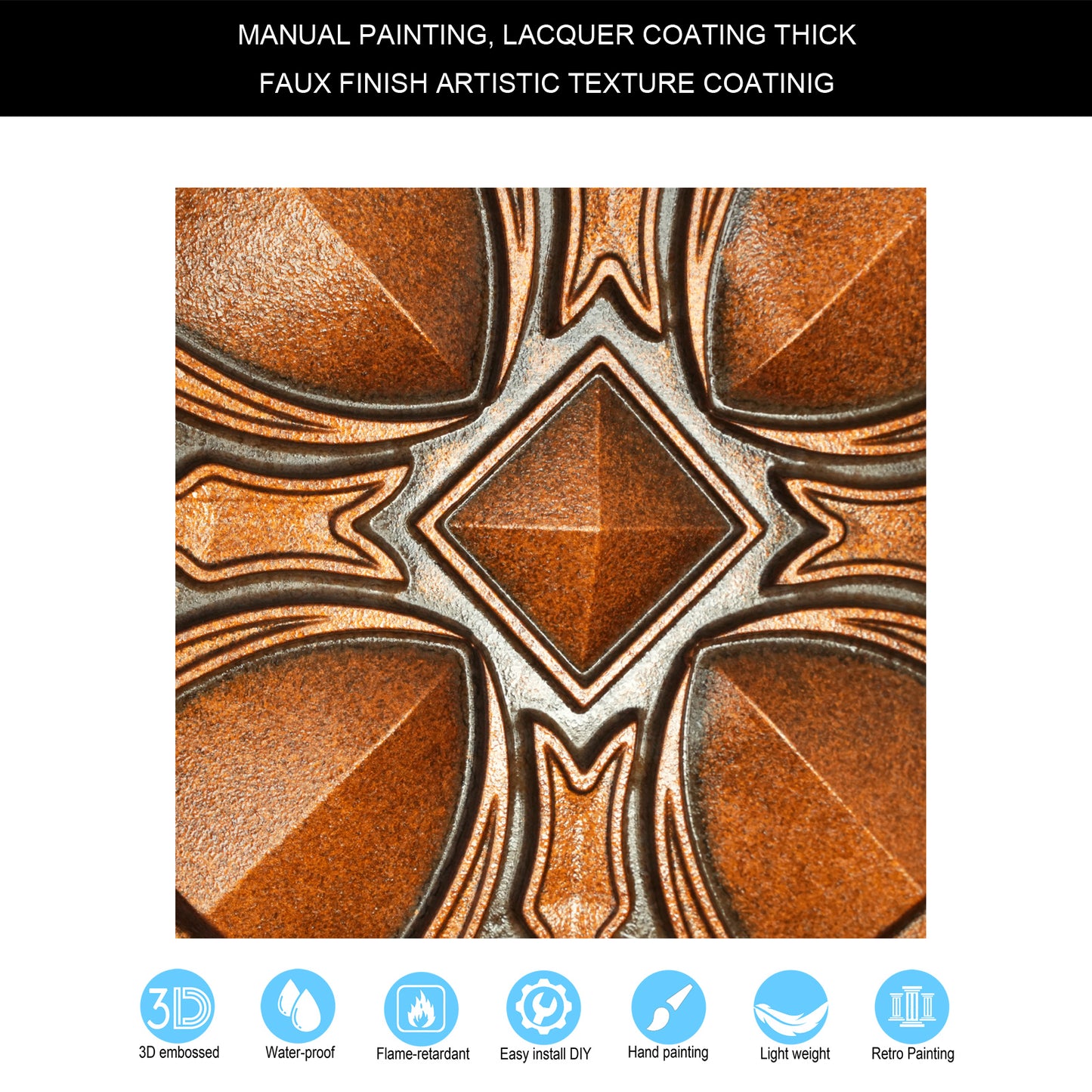 10Pcs Artistic Tin Panels for Craft Workshops, Museums and Cultural Display Rooms PL01