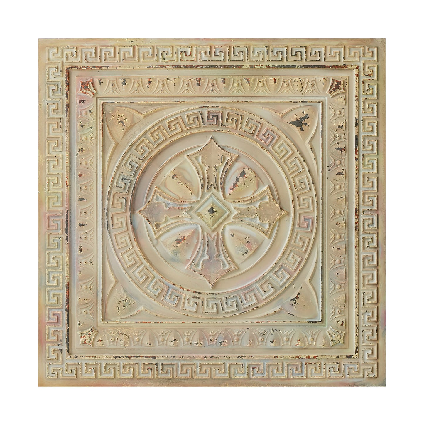 10Pcs Pressed Faux Tin Ceiling Tiles for Heritage Bars, Vintage Restaurants and Boutique Hotels PL01