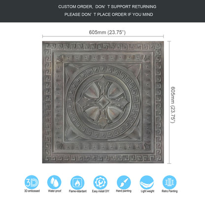 10pcs Retro-Style Tin Ceiling Tiles for Unique Restaurants, Bars and Boutique Stores PL01