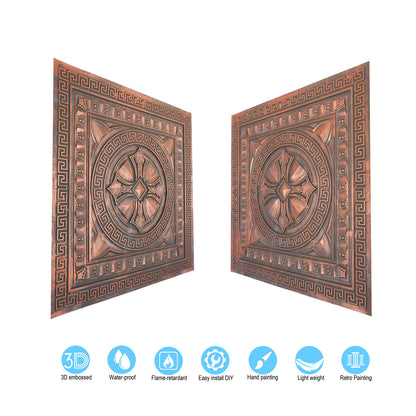 10Pcs Artistic Tin Panels for Craft Workshops, Museums and Cultural Display Rooms PL01