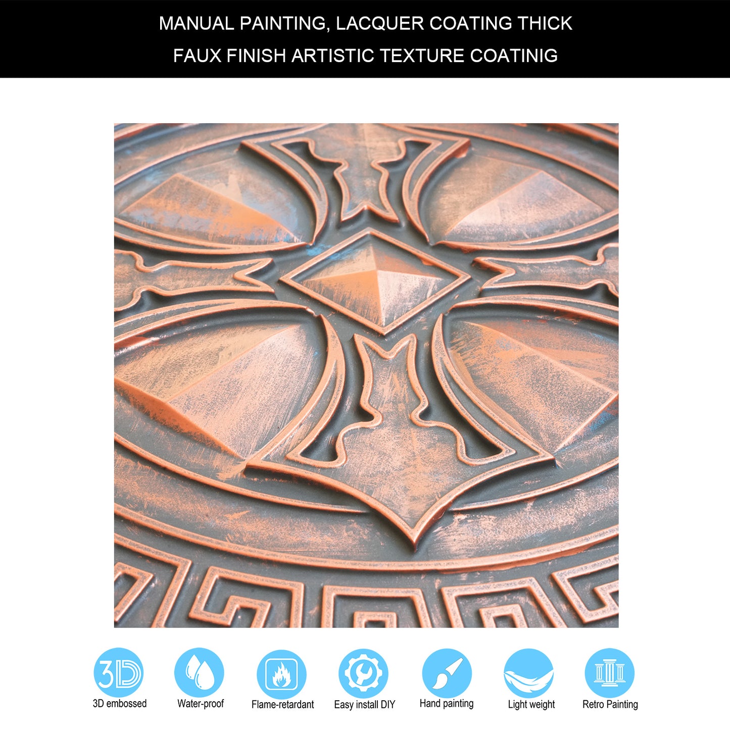 10Pcs Artistic Tin Panels for Craft Workshops, Museums and Cultural Display Rooms PL01