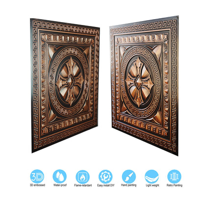 10Pcs Artistic Tin Panels for Craft Workshops, Museums and Cultural Display Rooms PL01