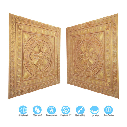 10Pcs Pressed Faux Tin Ceiling Tiles for Heritage Bars, Vintage Restaurants and Boutique Hotels PL01