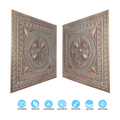 10pcs Retro-Style Tin Ceiling Tiles for Unique Restaurants, Bars and Boutique Stores PL01