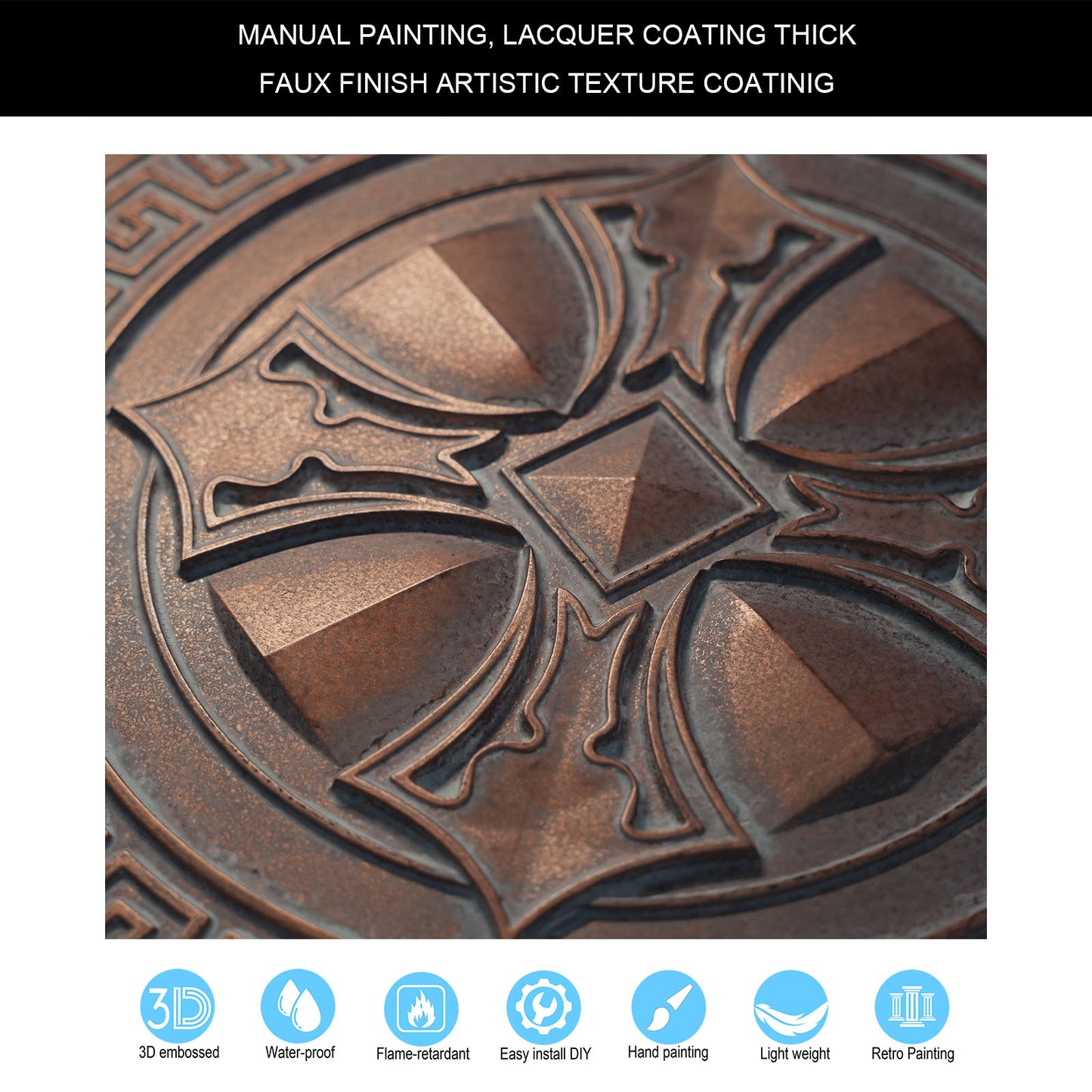 10pcs Retro-Style Tin Ceiling Tiles for Unique Restaurants, Bars and Boutique Stores PL01