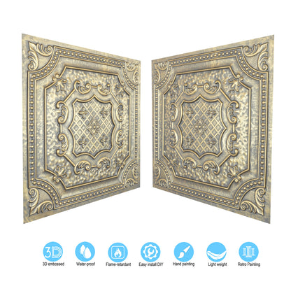 10Pcs Village-Style Ceiling Tiles for Country Restaurants, Coffee Shops and Charming Inns PL04