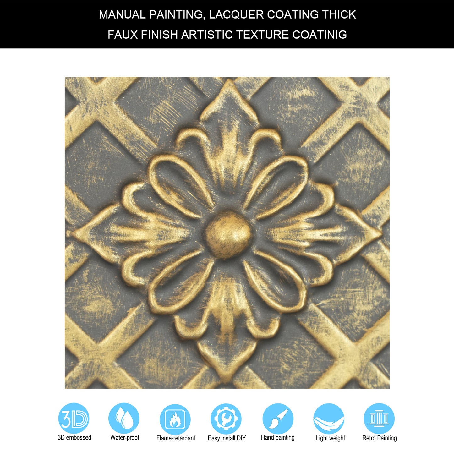 10Pcs Village-Style Ceiling Tiles for Country Restaurants, Coffee Shops and Charming Inns PL04