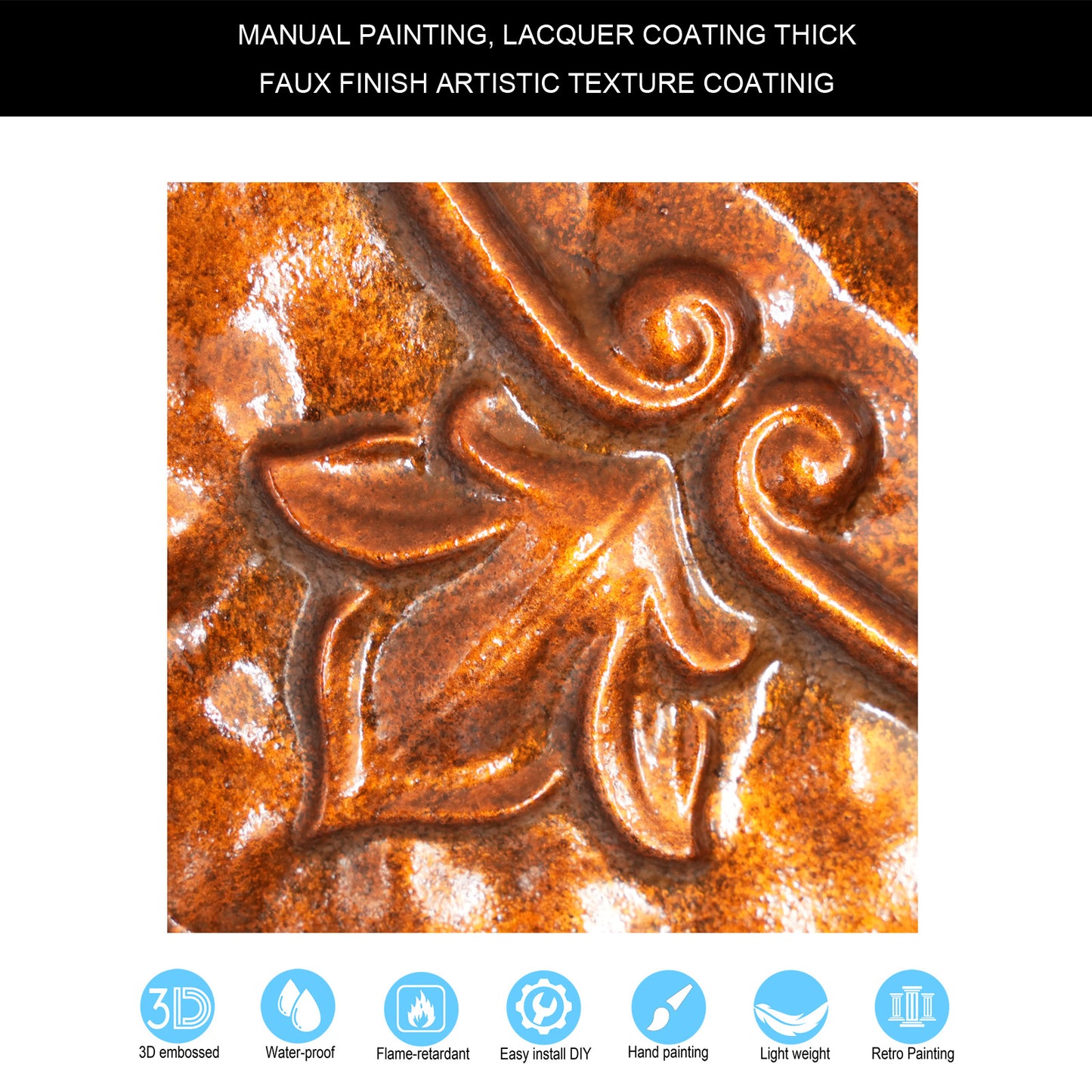 10Pcs Art Ceiling Tiles for Stylish Living Rooms, Museums and Elegant Hotel Interiors PL04