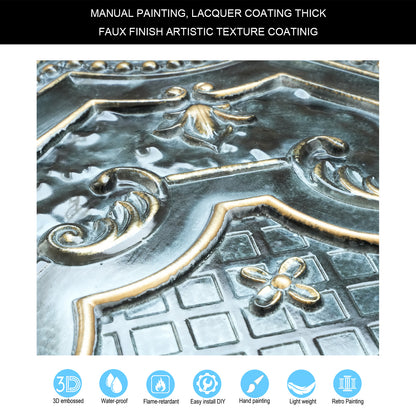 10Pcs Village-Style Ceiling Tiles for Country Restaurants, Coffee Shops and Charming Inns PL04