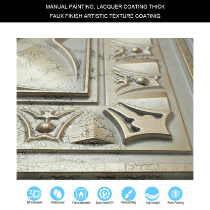 10Pcs Distressed Ceiling Tiles for Craft Studios, Retro Cafés and Industrial Design Rooms PL04