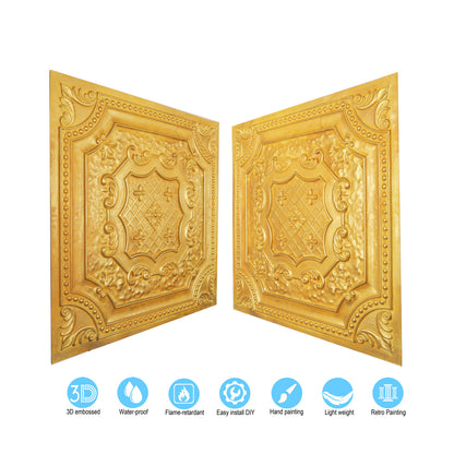 10Pcs Art Ceiling Tiles for Stylish Living Rooms, Museums and Elegant Hotel Interiors PL04