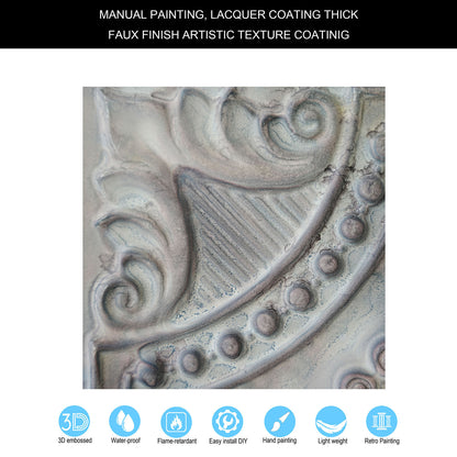 10Pcs Antique Decorative Ceiling Tiles for Classic Inns, Tea Houses and Romantic Interiors PL04