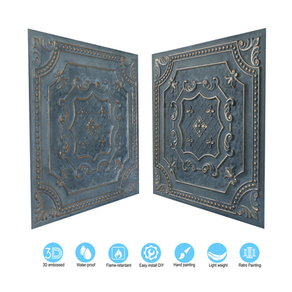 10Pcs Village-Style Ceiling Tiles for Country Restaurants, Coffee Shops and Charming Inns PL04