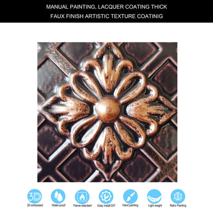 10Pcs Art Ceiling Tiles for Stylish Living Rooms, Museums and Elegant Hotel Interiors PL04