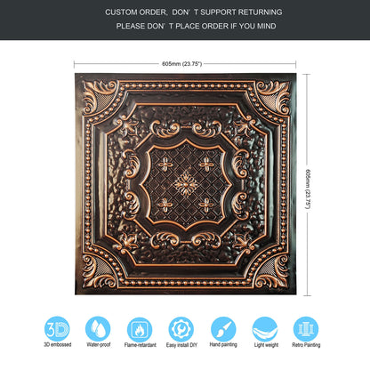 10Pcs Art Ceiling Tiles for Stylish Living Rooms, Museums and Elegant Hotel Interiors PL04