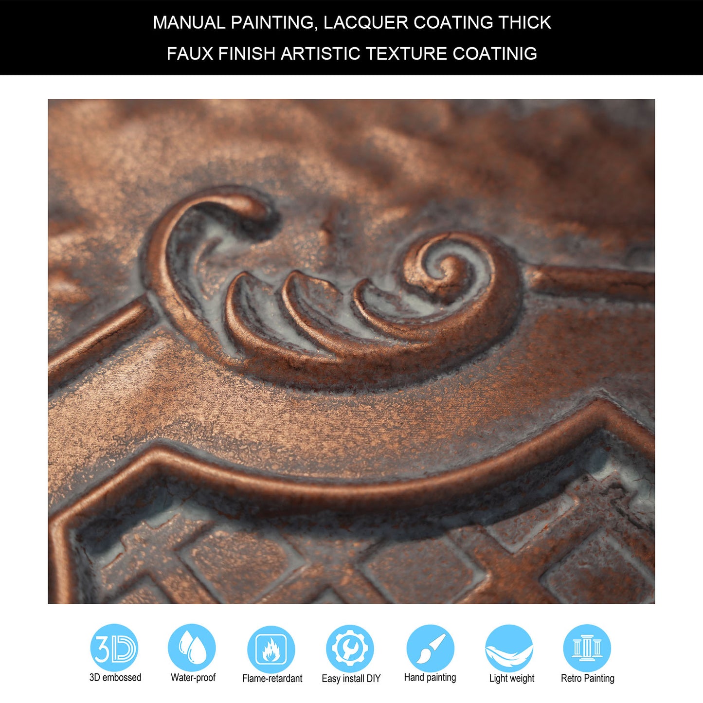 10Pcs Antique Decorative Ceiling Tiles for Classic Inns, Tea Houses and Romantic Interiors PL04