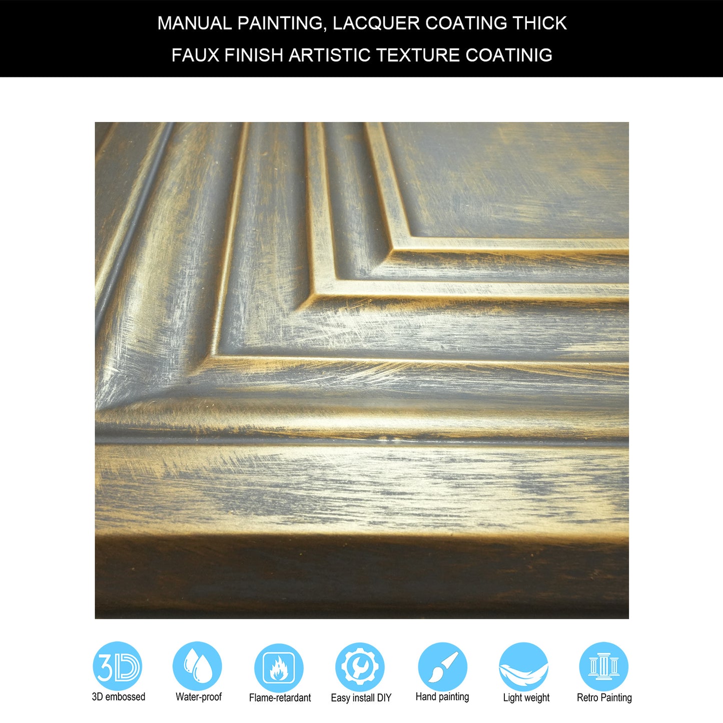 10Pcs Faux Metal Ceiling Tiles for Bars, Cafés, Lounges and Contemporary Interiors PL05