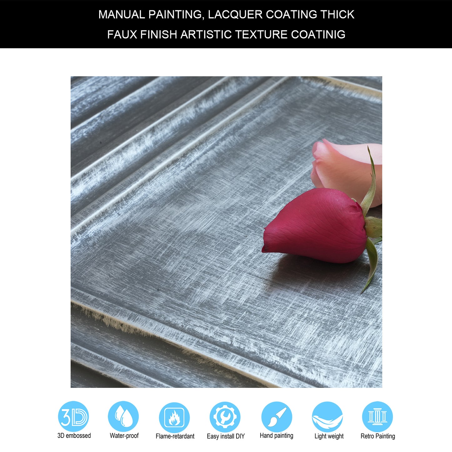 10Pcs Faux Metal Ceiling Tiles for Bars, Cafés, Lounges and Contemporary Interiors PL05