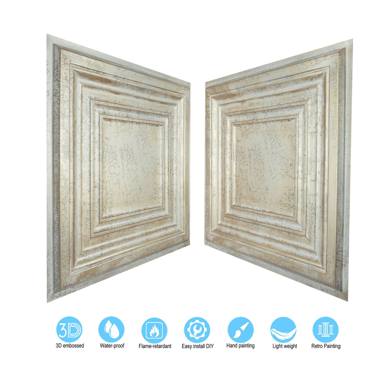 10Pcs 3D Decorative Ceiling Tiles for Trendy Restaurants, Bars and Creative Cafés PL05