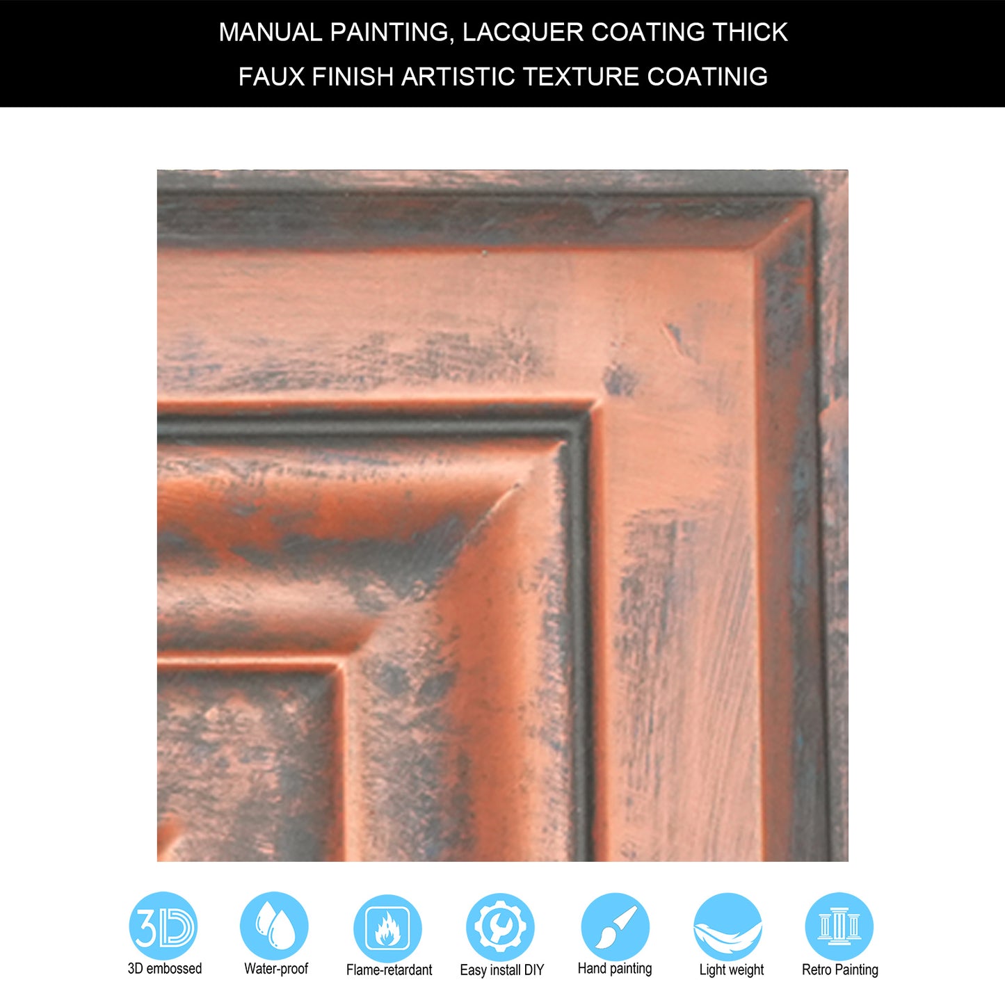 10Pcs Faux Tin Drop-In Tiles for Premium Restaurants, Meeting Rooms and Hotel Lobbies PL06