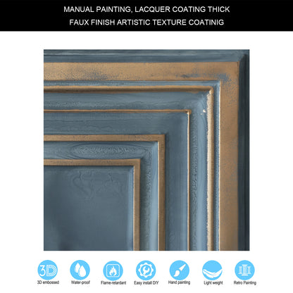 10Pcs Faux Metal Ceiling Tiles for Bars, Cafés, Lounges and Contemporary Interiors PL05