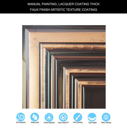 10Pcs Pressed Faux Tin Ceiling Tiles for Heritage Bars, Vintage Restaurants and Boutique Hotels PL05