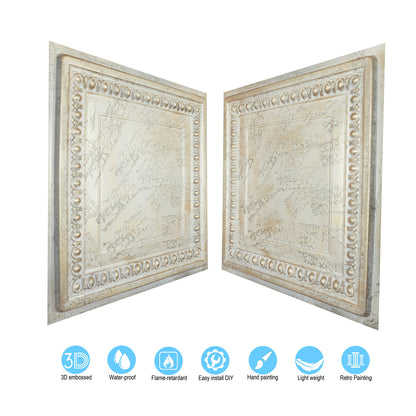 10Pcs Decorative Ceiling Tiles for Luxury Hotels, Villas, Salons and High-End Interiors PL06