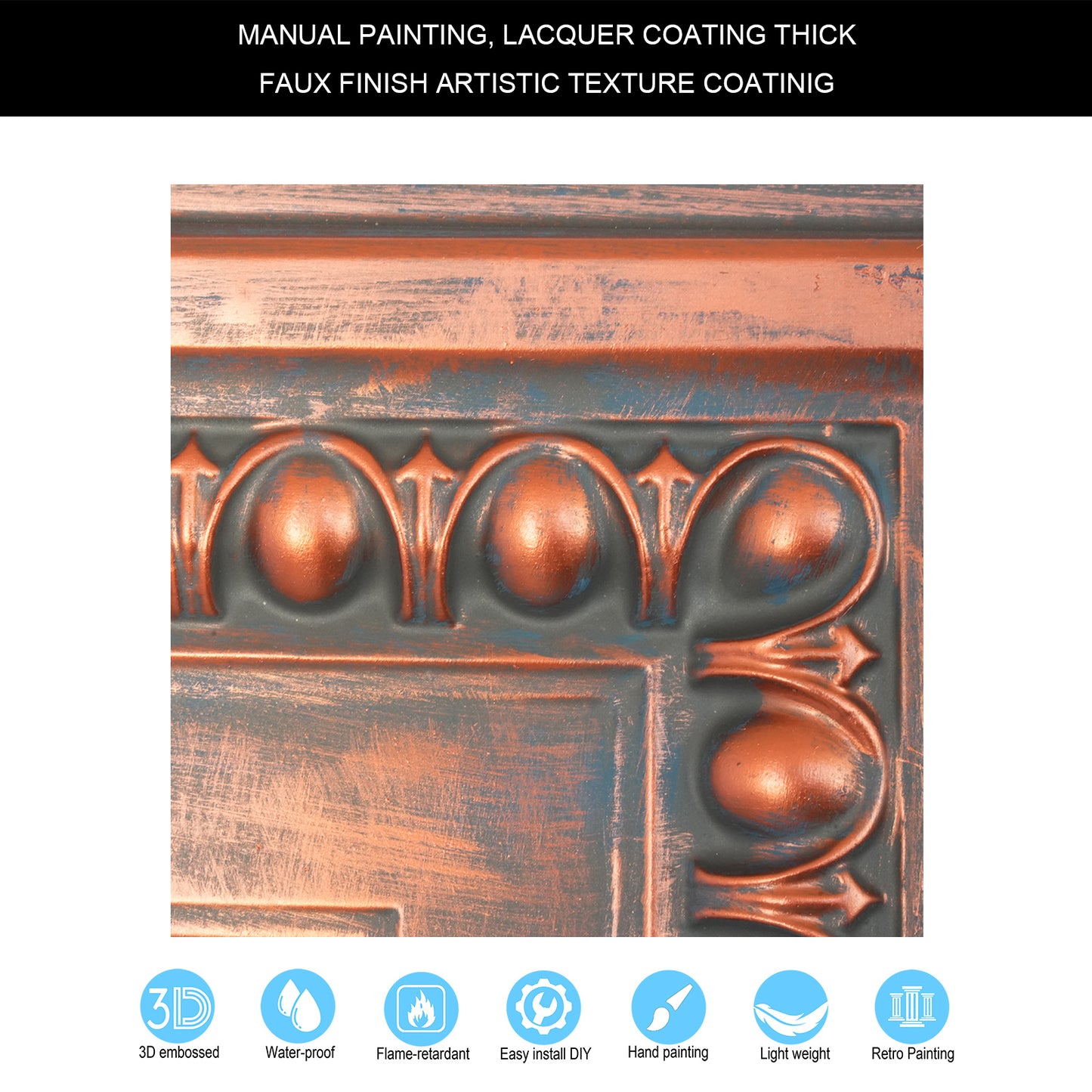 10Pcs Faux Tin Drop-In Tiles for Premium Restaurants, Meeting Rooms and Hotel Lobbies PL06