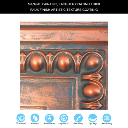 10Pcs Faux Tin Drop-In Tiles for Premium Restaurants, Meeting Rooms and Hotel Lobbies PL06