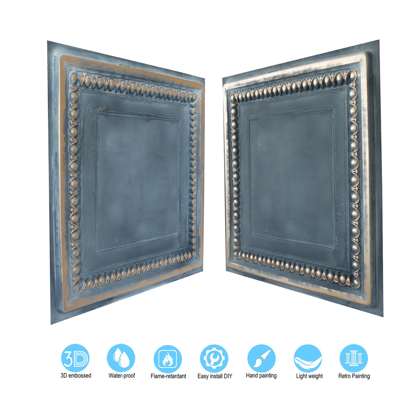 10Pcs 3D Decorative Ceiling Tiles for Trendy Restaurants, Bars and Creative Cafés PL06