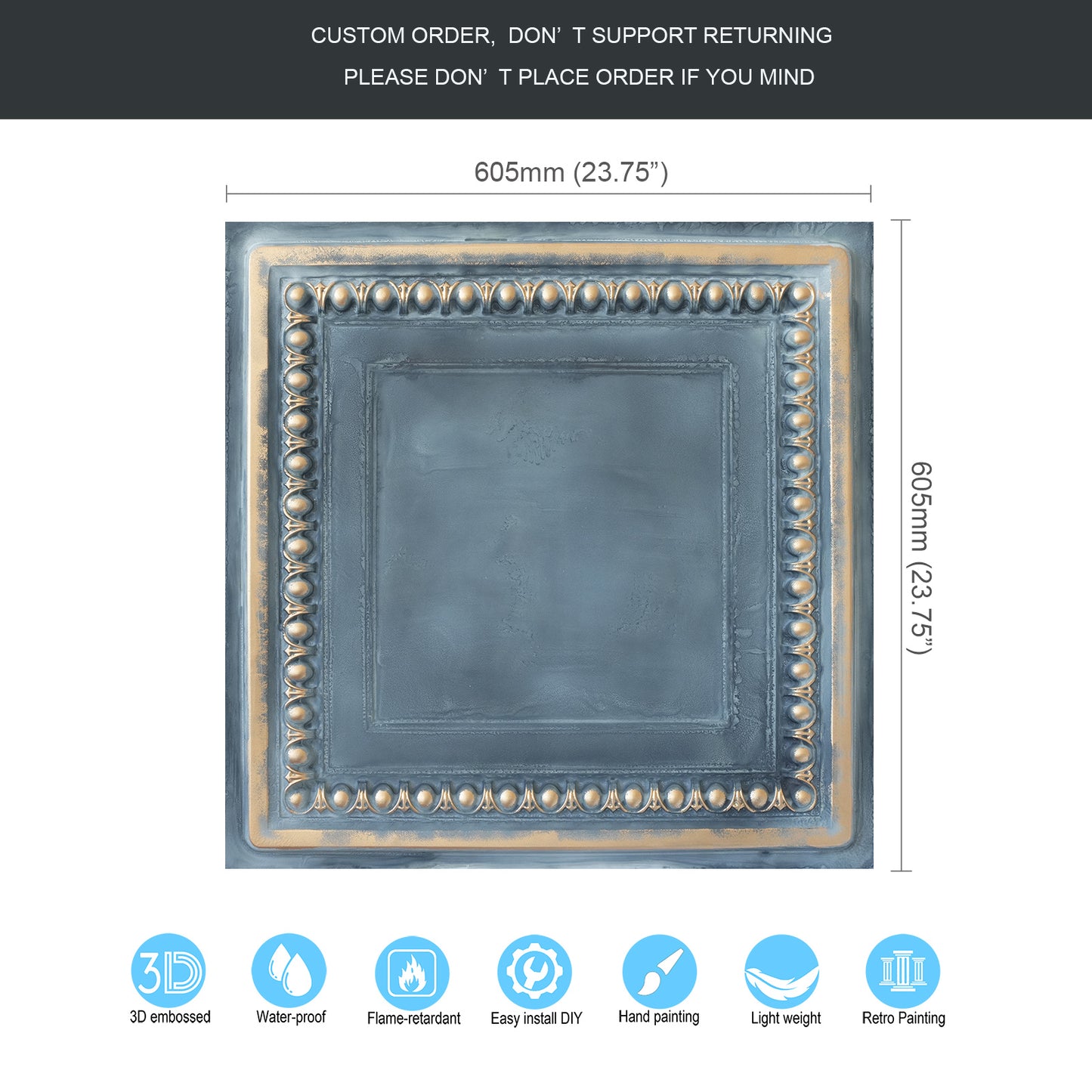 10Pcs 3D Decorative Ceiling Tiles for Trendy Restaurants, Bars and Creative Cafés PL06