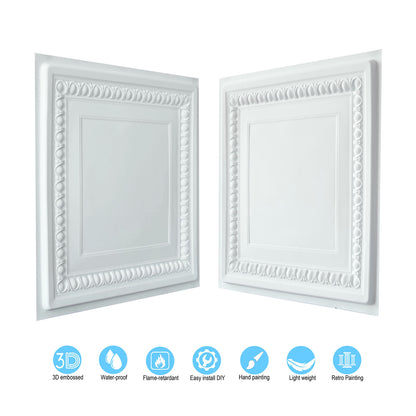 10Pcs Decorative Ceiling Tiles for Luxury Hotels, Villas, Salons and High-End Interiors PL06