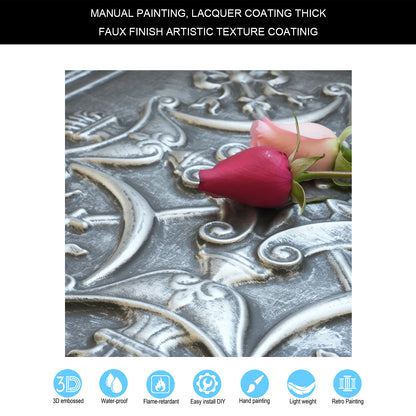 10Pcs Antique Ceiling Tiles for Premium Hotels, Mansions, Villas and Classic Dining Rooms PL07