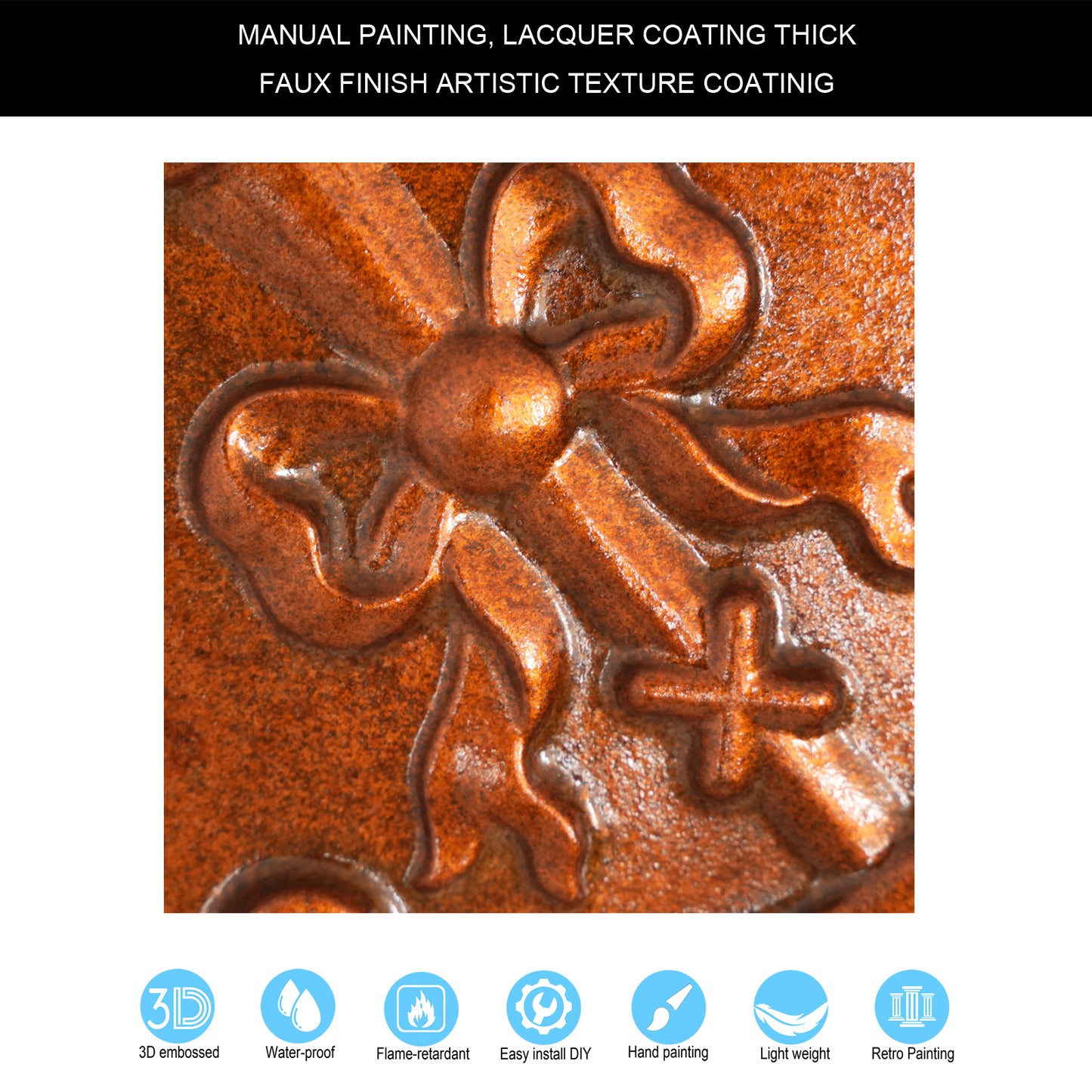 10Pcs Embossing Ceiling Tiles for Boutique Restaurants, Premium Lounges and Luxury Hotels PL07