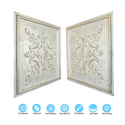 10PCS Artistic Ceiling Tiles for Libraries, Museums, Craft Studios and Cultural Interiors PL07
