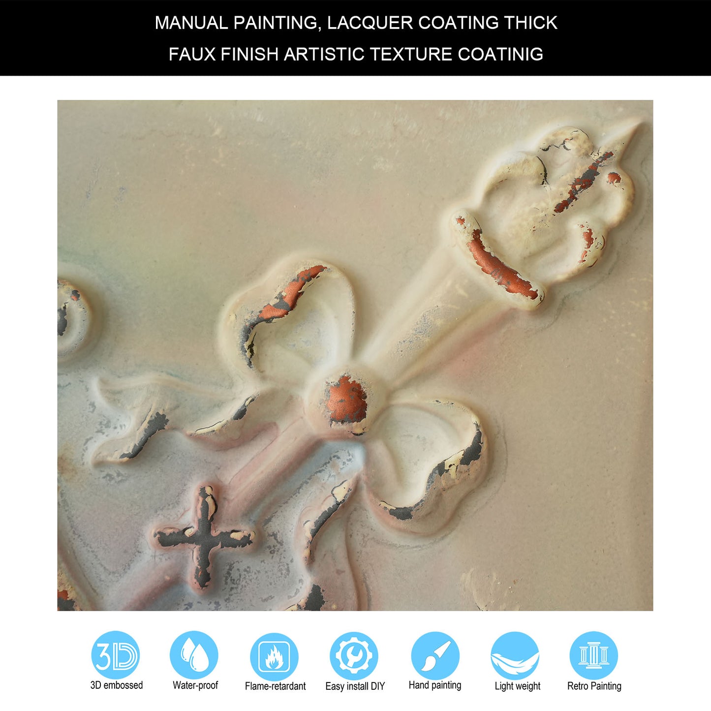 10PCS Artistic Ceiling Tiles for Libraries, Museums, Craft Studios and Cultural Interiors PL07