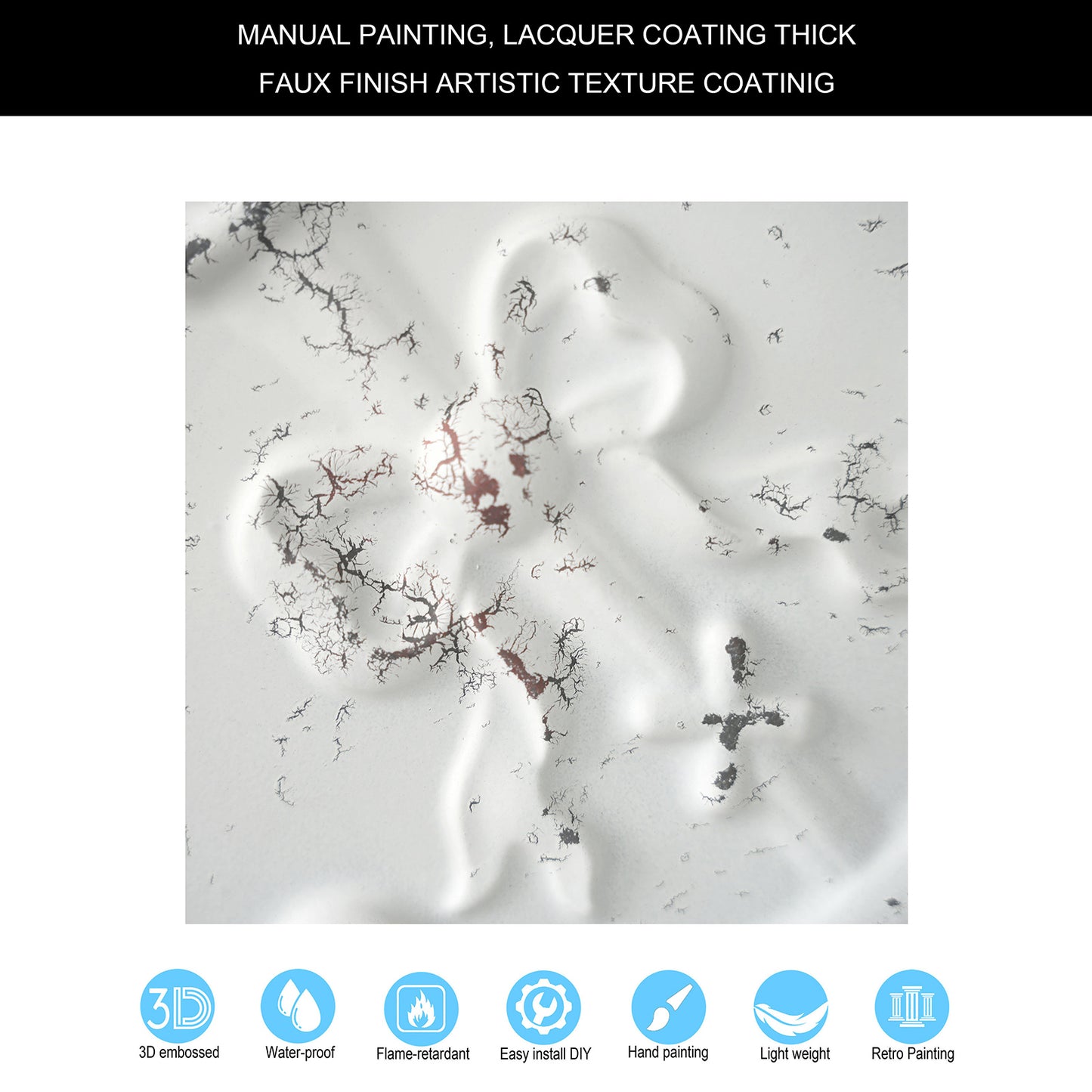 10PCS Artistic Ceiling Tiles for Libraries, Museums, Craft Studios and Cultural Interiors PL07