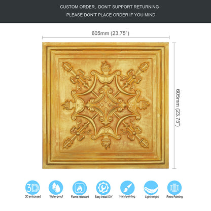 10Pcs Embossing Ceiling Tiles for Boutique Restaurants, Premium Lounges and Luxury Hotels PL07