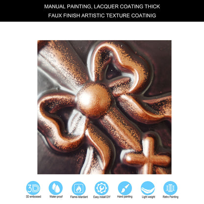 10PCS Faux Tin Ceiling Tiles for Modern Cafés, Dessert Shops and Charming Boutiques PL07